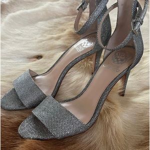 Vince Camuto Silver Heels. Size 7